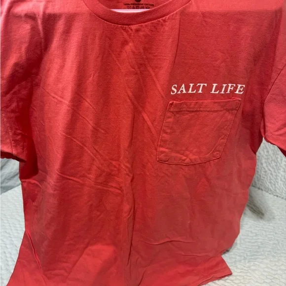 Salt Life Men's Vibrant Red Short Sleeve Tee - Picture 1 of 3